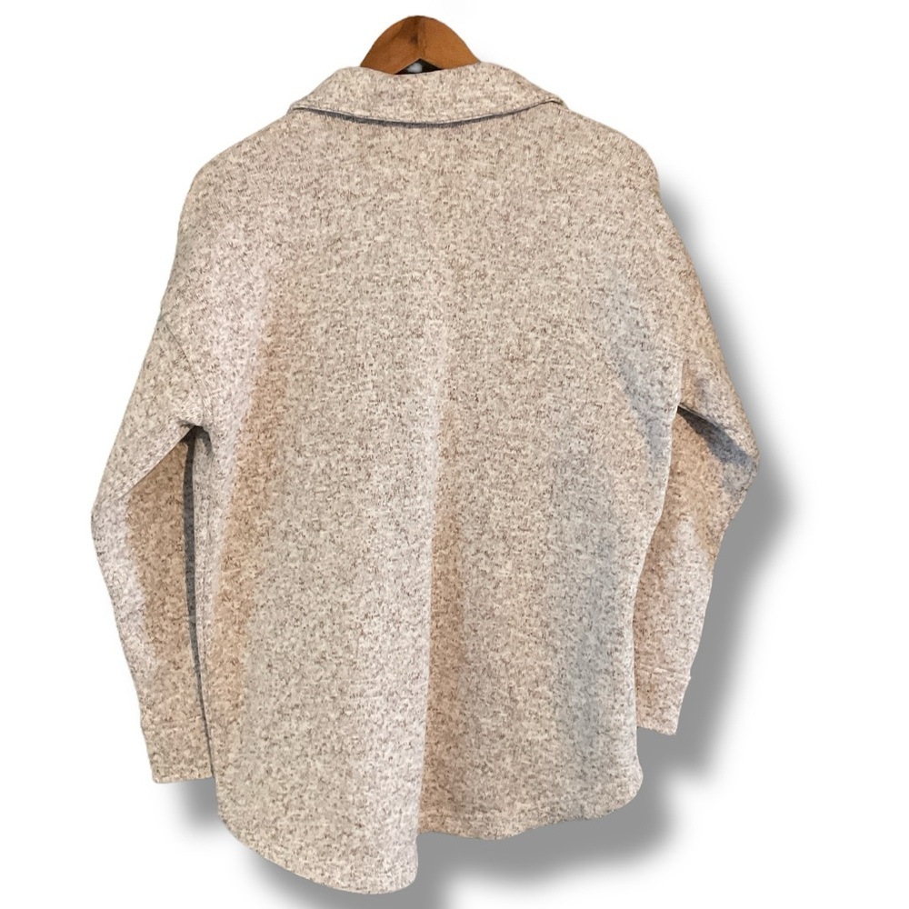 Madewell Heathered Light Gray Wool-Blend Button Jacket - Picture 2 of 8